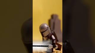 Mandalorian has some trouble handling the dark saber! #lego #animationstyle #legomandalorian #viral