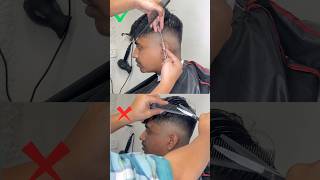 RIGHT WAY TO MERGE SIDES FROM UP HAIR #barbering #scissors