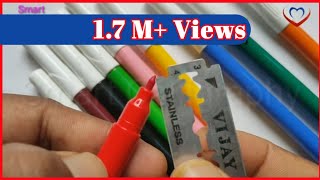 How to make calligraphy pen with sketch pen/ sketch pen drawing/ diy craft/ make your Calligraphy
