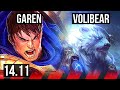 GAREN vs VOLIBEAR (TOP) | 7/1/3, 800+ games | TR Grandmaster | 14.11