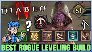 Diablo 4 - Best Highest Damage Rogue Leveling Build - 1-50 FAST & EASY - Skills & Aspects Guide!