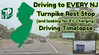 Driving to Every New Jersey Turnpike Rest Stop (and finding EV Charging) - NJ TP Driving Timelapse