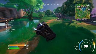 ﾚｰﾙｶﾞﾝで車横転w(8位【フォートナイト/Fortnite】