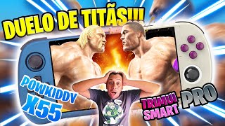 👊POWKIDDY X55 VS. TRIMUI SMART PRO!!! Quem GANHA nessa luta?😱😱😱@gogamegeek6828