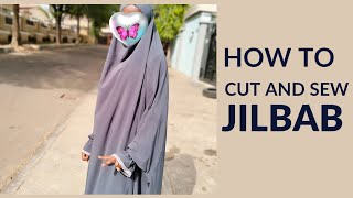 Egyptian Jilbab/ Khimar CUTTING and STITCHING with Elastic Sleeves /chadaar #jilbab #prayerdress