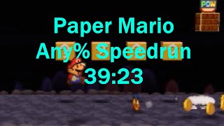 Paper Mario Any% Speedrun in 39:23