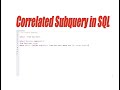 What is correlated subquery in SQL?