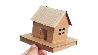 Como Fazer uma Pequena Casa de Papelão (SIMPLES E FÁCIL)