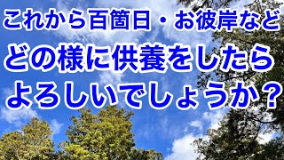 これから百箇日・お彼岸など、どの様に供養していったらよろしいでしょうか？