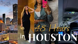 TRAVEL VLOG | 48 Hours in Houston | LIT nights + this is ghetto + trying new foods \u0026 more !