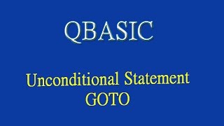 12 Tutorial on GOTO Statement QBASIC (by Technical School)