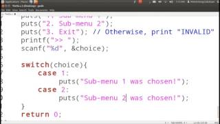 [C basics] Menu (Part 1)