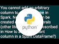 How do I add a new column to a Spark DataFrame (using PySpark)?
