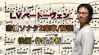 [作品解説] L.V.ベートーヴェン ソナタop.13 第2楽章　~後編~作品分析