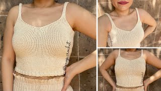 Top Básico a Dos Agujas | Tricot | Diestra