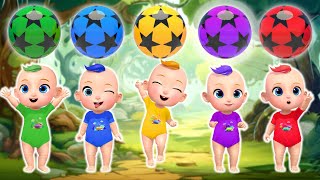5 Color Ball Playground Song & Twinkle Twinkle Little Star Nursery Rhymes & Kids Song