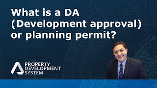 What is a DA (Development approval) or planning permit?