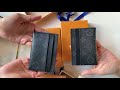 unboxing louis vuitton double card holder in monogram eclipse canvas