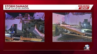 Possible tornado damage near Tulsa, Oklahoma