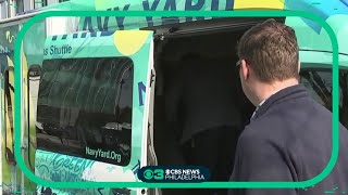 Shuttle service featuring driverless vans begins at the Navy Yard