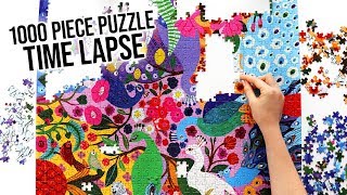 Peacock Garden Jigsaw Puzzle Time Lapse - Soothing & Oddly Satisfying - 1008 Pieces by Eeboo Puzzles