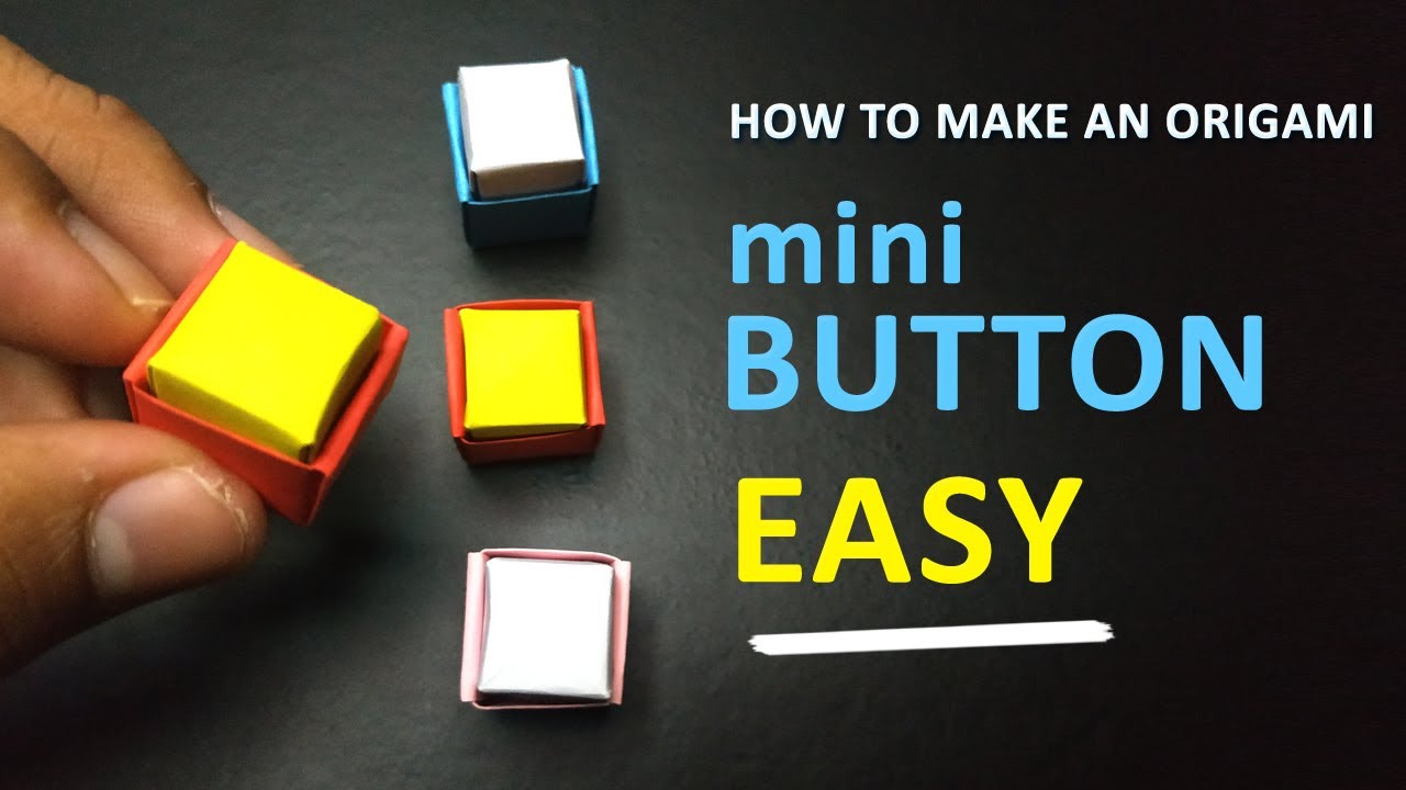 Origami Button Tutorial Simple Easy Youtube
