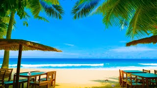 Maldives Beach Cafe Ambience with Smooth Jazz Music & Ocean Waves Sounds for Work, Study, Relaxation