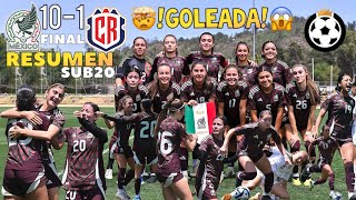 México SUB20 vs Costa Rica SUB20 RESUMEN 🟢 2do Duelo 🔥 GOLEADA! 🤯 Amistoso FINAL 🇲🇽10-1🇨🇷