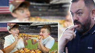 BRITS React to Brits try Texas Ballpark food!