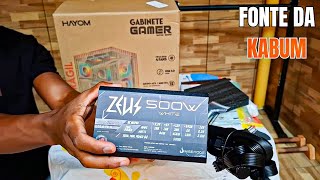 FONTE Gamer RISE MODE Zeus 500W PFC Ativo: Unboxing e opinião