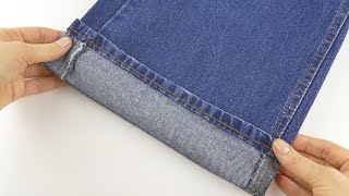 Sewing hacks to shorten jeans | Sewing Tips And Tricks | Sewing techniques for beginners 20 #shorts