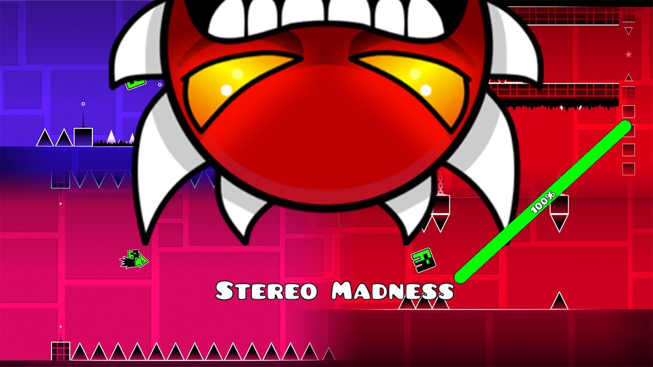 Stereo Madness 100% (Extreme Demon) By RobTop | Geometry Dash - YouTube