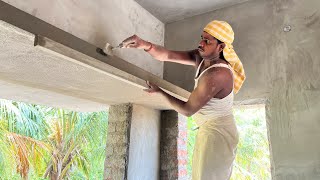 Plastering Techniques of Loft_2BHK Living Room Lintel Loft Accurately Plastering with Cement mix