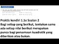 Praktis Kendiri 1.1e No2 | Matematik Tingkatan 4 Bab 1 | Fungsi dan persamaan kuadratik dalam satu