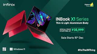 INBook X1 Series| Thin & Light Metal Body| 55Wh Battery| From ₹35,999| Sale on 15th Dec|  @Flipkart