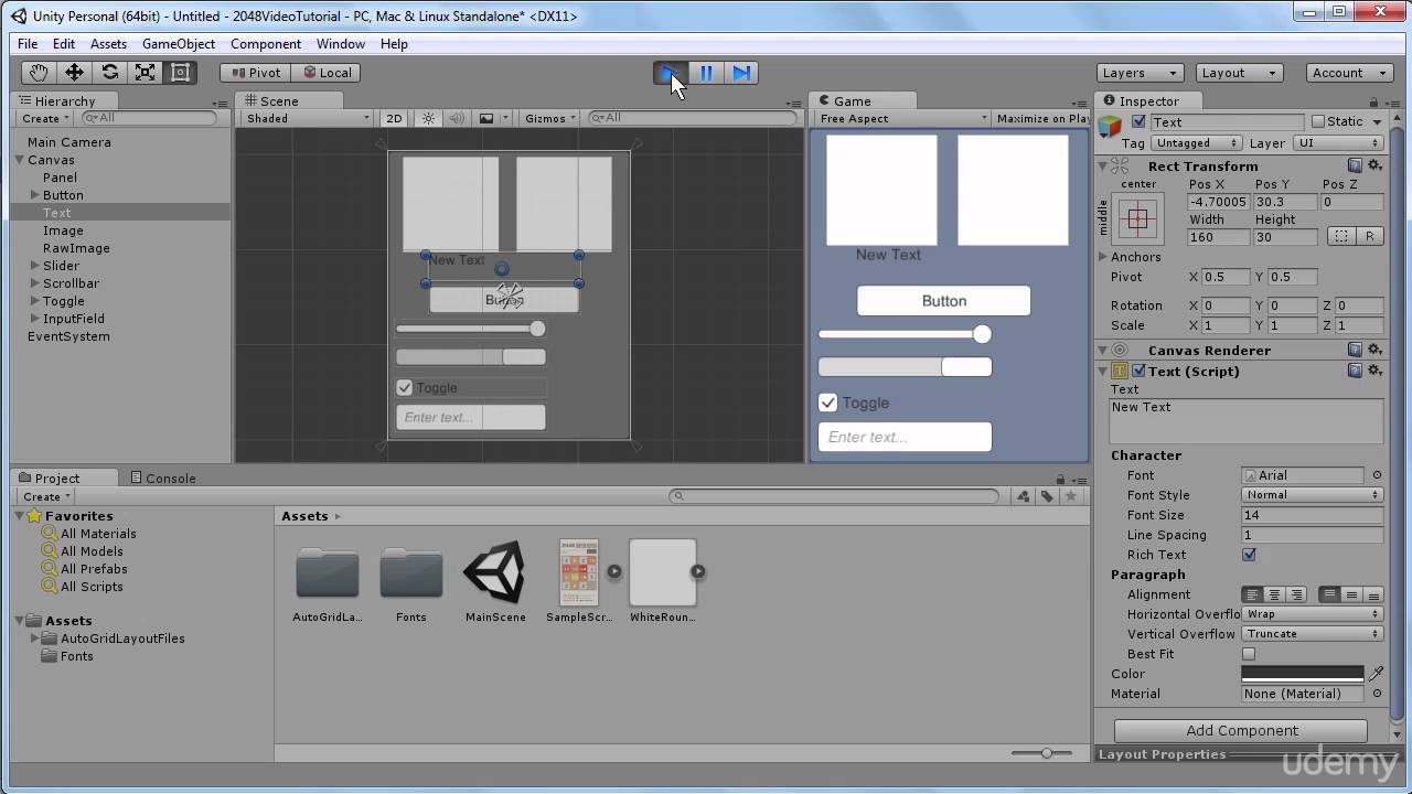 Unity 3d ui