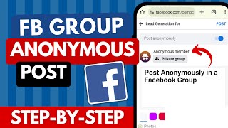 How to Post & Comment Anonymously on Facebook Group | TUTORIAL UPDATE