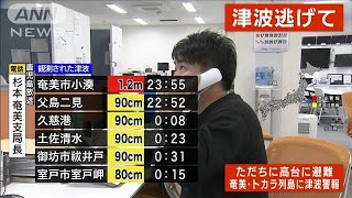 「住民避難始める、被害なし」鹿児島放送奄美支局長(2022年1月16日)