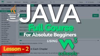 W3Schools Java Full Course For Beginners: Lesson-2 | Java W3Schools Tutorial | Java Output