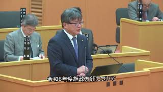 令和６年２月定例議会（第２日目３月４日）代表質問　中西大輔議員（市民の声）