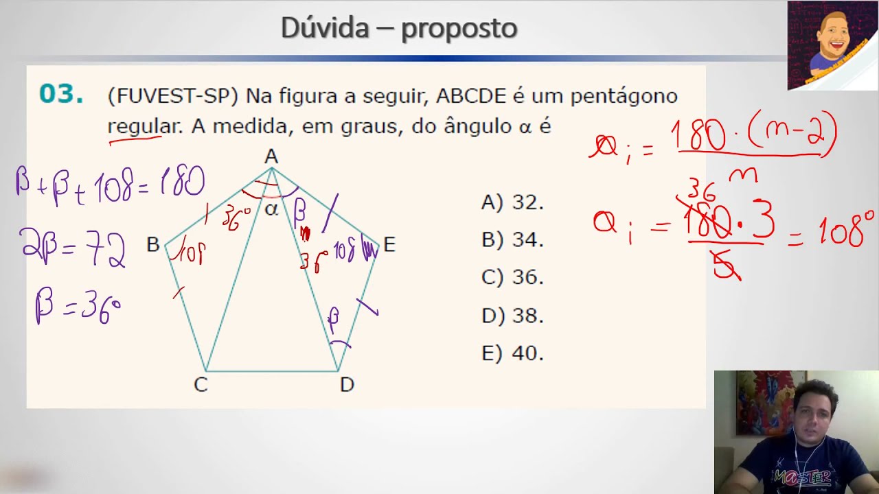 (FUVEST-SP)-Polígonos - Na Figura A Seguir - YouTube