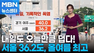 [날씨] 내일도 오늘만큼 덥다!…서울 36.2도, 올여름 최고 [MBN 뉴스센터]