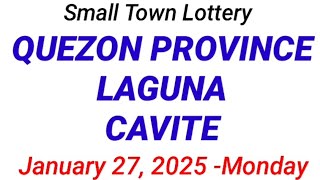 STL - QUEZON PROVINCE LAGUNA CAVITE 1ST DRAW RESULT (11:00AM DRAW) January 27, 2025