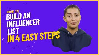 How To Build An Influencer List (4 Easy Steps)