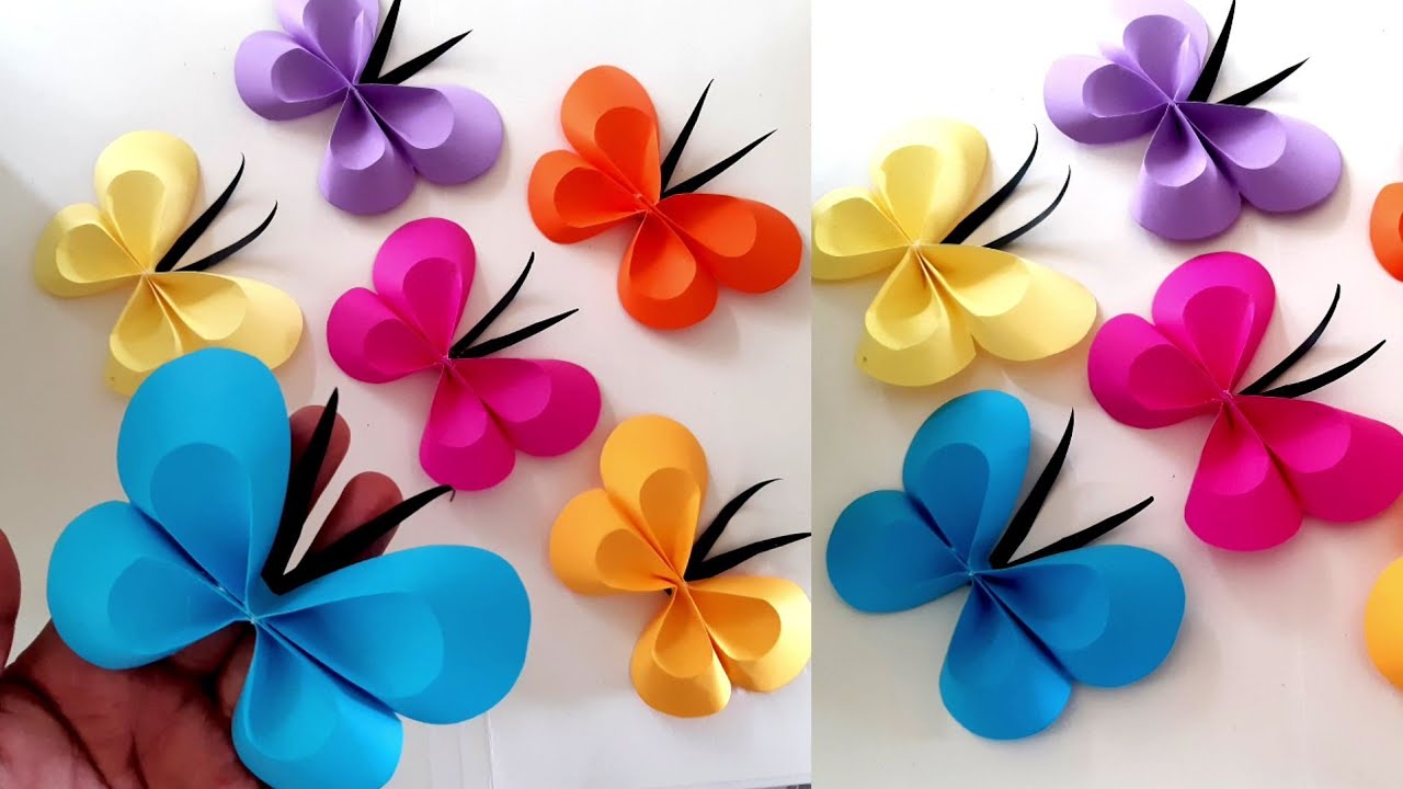 DIY How To Make Beautiful 3D Paper Butterfly Decor For 2021 |Easy Paper ...