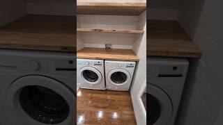 Butcher block on top Laundry. #interiordesign #architecture #realestatebroker