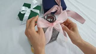 오간디 리본으로 나비리본 예쁘게 묶는법 | 병에 리본 묶기 Gift Wrapping - How to Tie a perfect bow