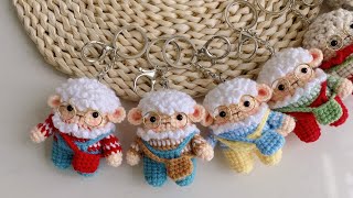 Lovely Lamb Hanging Crochet Tutorial丨可爱羊挂饰钩织教程