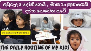 The daily routine of a 3 year old and 15 month old | Life in Australia | Sinhala