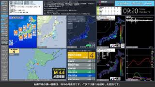 【胆振地方中東部】 2018年10月12日 09時14分（最大震度4）